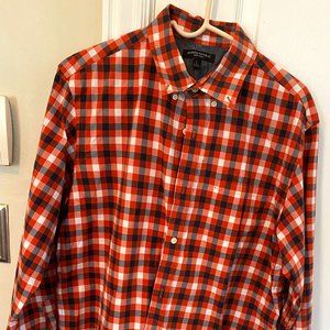 Mens Large Orange Blue Banana Republic Long Sleeve Large